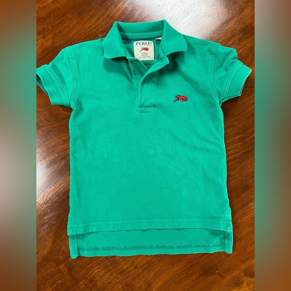 Perlis The Authentic Crawfish Polo Kids Green Polo Shirt - Picture 1 of 7